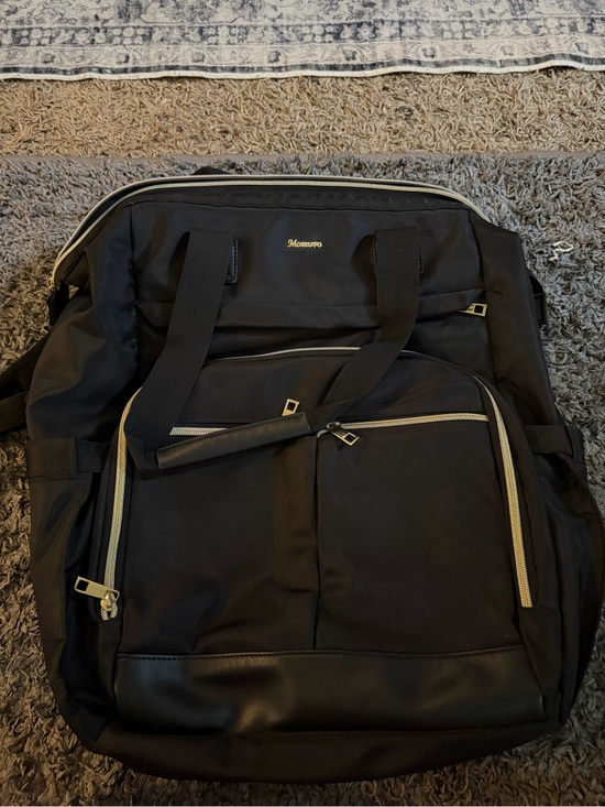 Amazon Handbags - Amazon Black Backpack Tote with Gold Zipper Accents